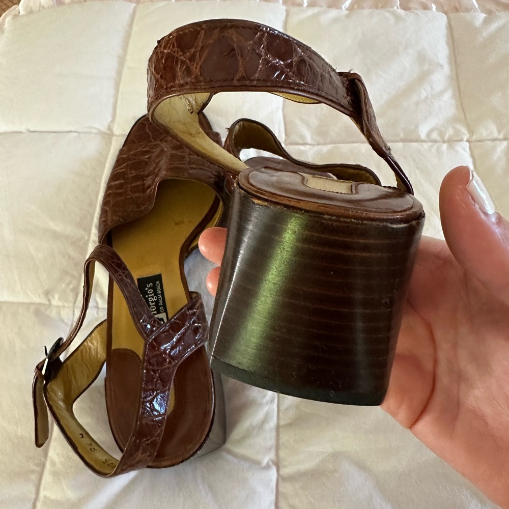 NWOT Giorgio’s of Palm Beach Genuine Crocodile Heels - Picture 5 of 13